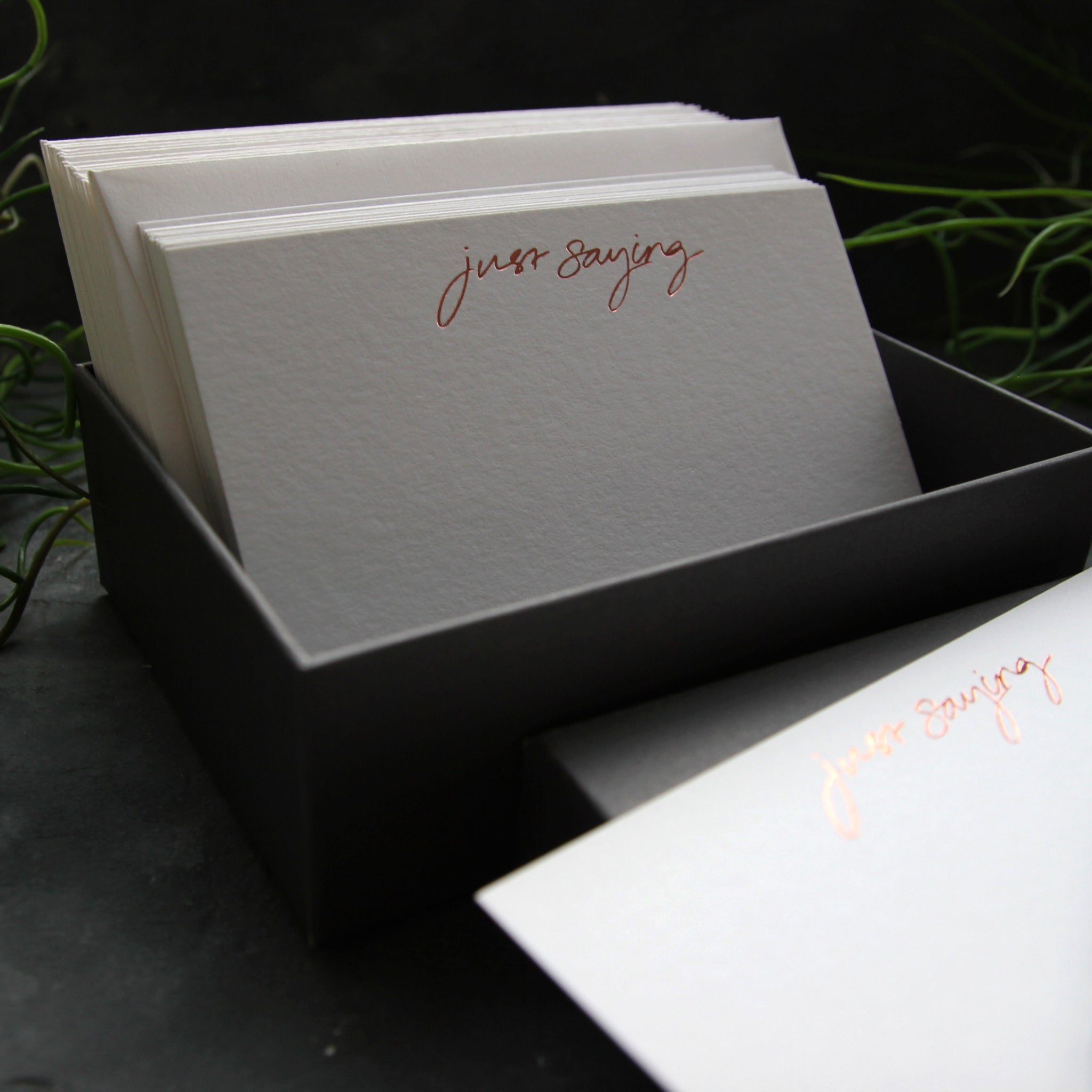 Just Saying - Hand Foiled Notecards