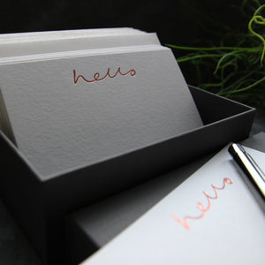 Hello - Hand Foiled Notecards